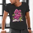 Orchids Flowers Book Floral Men's V-Neck T-Shirt