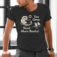 You Otter Read More Books Cute Otter Book Lover Men's V-Neck T-Shirt