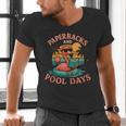 Paperbacks And Pool Days Flamingo Reading Summer Vibes Books Men's V-Neck T-Shirt Paperbacks And Pool Days Flamingo Reading Summer Vibes Books Men's V-Neck T-Shirt
