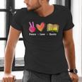 Peace Love Books Reader Librarian Library Book Men's V-Neck T-Shirt