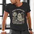 Persian Cat Persian Cats Persian Cats And Books For Men Women Kids Men's V-Neck T-Shirt Persian Cat Persian Cats Persian Cats And Books For Men Women Kids Men's V-Neck T-Shirt