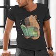 Pet Capybara Is Reading Library Capy Word Book Day Teacher Men Women Kids Men's V-Neck T-Shirt Pet Capybara Is Reading Library Capy Word Book Day Teacher Men Women Kids Men's V-Neck T-Shirt
