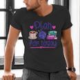 Plan For Today Coffee Yarn Books Sewing Knitter Knitting Men's V-Neck T-Shirt