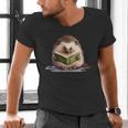 Porcupine Reading Book Hedgehog Book Lover Men's V-Neck T-Shirt Porcupine Reading Book Hedgehog Book Lover Men's V-Neck T-Shirt