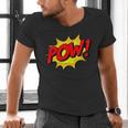 POW -Adults Kids Comic Book Cartoon Pop Art Novelty Sarcastic Men's V-Neck T-Shirt