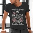 Probably Reading Something Unholy Book Lovers Men's V-Neck T-Shirt Probably Reading Something Unholy Book Lovers Men's V-Neck T-Shirt