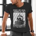 PROUDLY ANTI-SOCIAL MEMBER OF THE Introverted Book Club Men's V-Neck T-Shirt