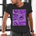 Purple Comic Book Purple Color Graphic Men's V-Neck T-Shirt Purple Comic Book Purple Color Graphic Men's V-Neck T-Shirt