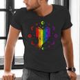 Rainbow Book With Stars And Moon Phases Gay Pride LGBT Men's V-Neck T-Shirt