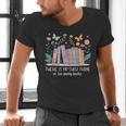 There Is No Such Thing As Too Many Books Reading Teacher Men's V-Neck T-Shirt