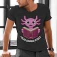 I Read Banned Books Axolotl Reading Men's V-Neck T-Shirt