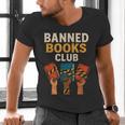 Read Banned Books Club Freely Anti-Censorship Librarian Men's V-Neck T-Shirt