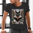 Read Banned Books Drink Coffee Fight Evil Book Reader Lovers Men's V-Neck T-Shirt