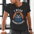 I Read Banned Books For Men Women Cat Banned Books Men's V-Neck T-Shirt I Read Banned Books For Men Women Cat Banned Books Men's V-Neck T-Shirt