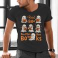 Read Boo KS Read More Bo KS Cute Ghost Reading Book Men's V-Neck T-Shirt