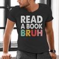 Read A Book Bruh Teacher Men's V-Neck T-Shirt