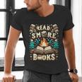 Read More Books Camping Outdoors Travel Campfire Smores Men's V-Neck T-Shirt