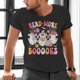 Read More Books Ghosts Reading Book Teacher Halloween Men's V-Neck T-Shirt