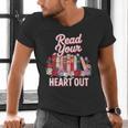 Read Your Heart Out Book Lover Reading Enthusiasts Floral Men's V-Neck T-Shirt