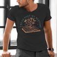 I Read Past My Bedtime Book Flower Butterfly Moon Bookish Men's V-Neck T-Shirt I Read Past My Bedtime Book Flower Butterfly Moon Bookish Men's V-Neck T-Shirt
