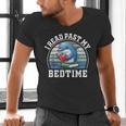 I Read Past My Bedtime Reading Dolphin Book Lover Men's V-Neck T-Shirt