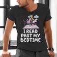 I Read Past My Bedtime Reading Unicorn Book Lover Men's V-Neck T-Shirt I Read Past My Bedtime Reading Unicorn Book Lover Men's V-Neck T-Shirt