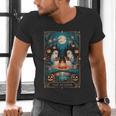 The Reader Bookish Cute Spooky Ghost Reading Book Tarot Card Men's V-Neck T-Shirt The Reader Bookish Cute Spooky Ghost Reading Book Tarot Card Men's V-Neck T-Shirt