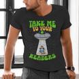 Take Me To Your Readers Alien Book Reading Bookaholic Men's V-Neck T-Shirt Take Me To Your Readers Alien Book Reading Bookaholic Men's V-Neck T-Shirt