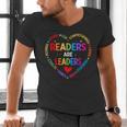 Readers Are Leaders Reading Teacher Women Kids Book Lovers Men's V-Neck T-Shirt