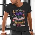 Reading 6 7 Meme Six Seven Cozy Book Lover Teacher Men's V-Neck T-Shirt