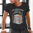 Reading Book Lover Humor For Readers And Bookworms Men's V-Neck T-Shirt Reading Book Lover Humor For Readers And Bookworms Men's V-Neck T-Shirt