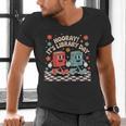 Reading Book Lover School Librarian Hooray It's Library Day Men's V-Neck T-Shirt Reading Book Lover School Librarian Hooray It's Library Day Men's V-Neck T-Shirt