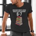 Reading Book Teacher 67 Six Seven Meme Men's V-Neck T-Shirt Reading Book Teacher 67 Six Seven Meme Men's V-Neck T-Shirt