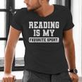 Reading Is My Favorite Sport Book Lover Reader Men's V-Neck T-Shirt
