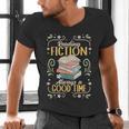 Reading Fiction Always A Good Time Book Reading Bookworm Men's V-Neck T-Shirt