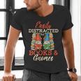 Reading Gnomes Cute Easily Distracted By Books And Gnomes Men's V-Neck T-Shirt Reading Gnomes Cute Easily Distracted By Books And Gnomes Men's V-Neck T-Shirt