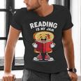 Reading Is My Jam I Love To Read Books Men's V-Neck T-Shirt