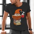 Reading Lover Book Graphic Gnome Men's V-Neck T-Shirt