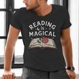 Reading Is Magical Book Lover Bookworm Librarian Library Day Men's V-Neck T-Shirt Reading Is Magical Book Lover Bookworm Librarian Library Day Men's V-Neck T-Shirt