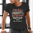 Reading And Motorcycle Life For Bikers Who Love Books Men's V-Neck T-Shirt