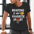 Reading Is My Tee Favorite Sport Basketball World Book Day Men's V-Neck T-Shirt