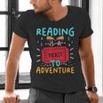 Reading Is A Ticket To Adventure Fun Book Lovers Fun Men's V-Neck T-Shirt Reading Is A Ticket To Adventure Fun Book Lovers Fun Men's V-Neck T-Shirt