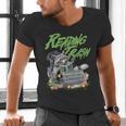 Reading Trash Racoon Bookworm Bookish Librarian Book Lover Men's V-Neck T-Shirt