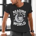 Reading Is Out Of This World Space Books Lover Men's V-Neck T-Shirt Reading Is Out Of This World Space Books Lover Men's V-Neck T-Shirt