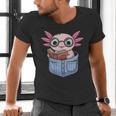 Readsalotl Axolotl Reading Book Lover Reading Pocket Axolotl Men's V-Neck T-Shirt Readsalotl Axolotl Reading Book Lover Reading Pocket Axolotl Men's V-Neck T-Shirt