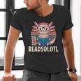 Readsolotl Axolotl Reading Book Lover Kawaii Bookworms Men's V-Neck T-Shirt