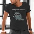 i Require Books Raccoon Men's V-Neck T-Shirt i Require Books Raccoon Men's V-Neck T-Shirt