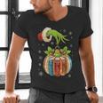 Retro Christmas Ornament Book Christmas Teacher Librarian Men's V-Neck T-Shirt Retro Christmas Ornament Book Christmas Teacher Librarian Men's V-Neck T-Shirt