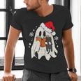 Retro Ghost Reading Book With Cat Bookish Club Christmas Men Women Kids Men's V-Neck T-Shirt