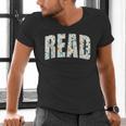 Retro Read Floral Reading Bookworm Librarian Book Lover Men's V-Neck T-Shirt Retro Read Floral Reading Bookworm Librarian Book Lover Men's V-Neck T-Shirt